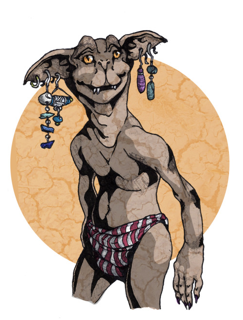 ironvoan:a stylish goblin! i would like to let all of you know that all the earrings he’s wear