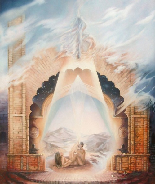 psy-rituality:Alice Buis Art - Tantra TempleTantric practices generate sexual energy and purify the 