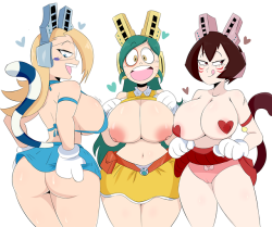 grimphantom2:  bungee-gumu:  The Wild Wild Pussycats  My twitter  Nice to see some Pixie-Bob booty