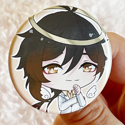 Made some new buttons!   You can grab them on my Art Shop, and you can purchase the set of 4 Angel B