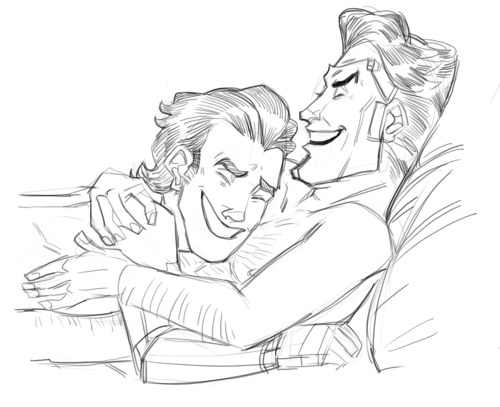 fluffy rhack as repayment to @brewhay for angst the other day :^) cutting ahead in line of the kiss 