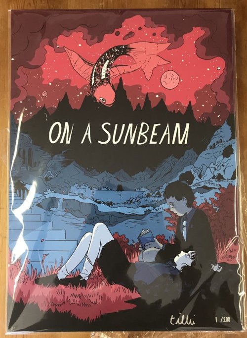 My British publishers are releasing a limited print of their cover of On a Sunbeam! Check it out her