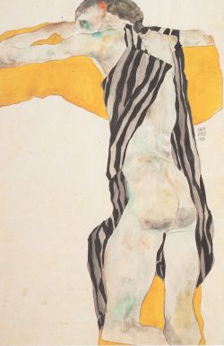  Girl with Arms Raised, Egon Schiele 1911 