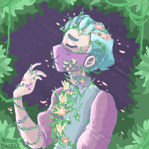 artisticdagger:  They say the good thing about plastic flowers is//You could spray them with any typ