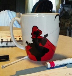 bethaucoin:  Working on another mug commission today, and the more I work on it the more excited I get.  Have any of you watched the show RWBY before? I started watching because of this commission and now I’m hooked! 