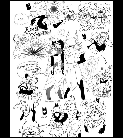 Ok So Like, 3/4 Bishop X Lamb MASS Doodle Pages, Had Done Traditionally On Paper, And Spent The Rest