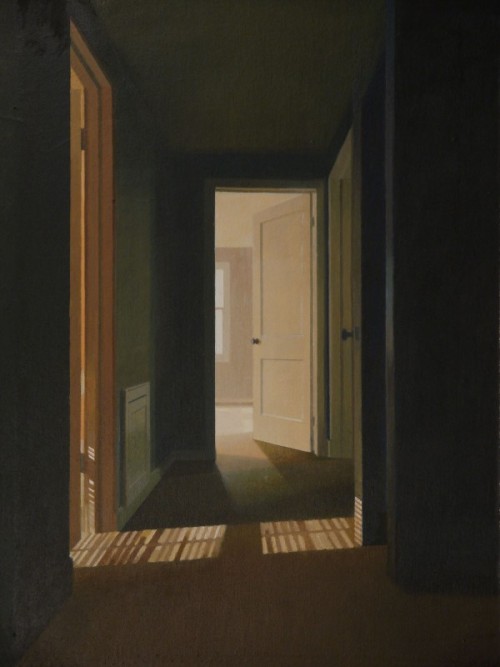 Sunlight in the Empty House   -   Peter KellyBritish, b.1931-Gouache  , 40  x 28 in  
