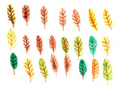 saskiakeultjes:  watercolor leaves 