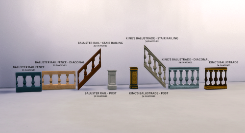 Palatial Fences &amp; RailingsHere are a pair of fences and staircase railings. You’ll nee