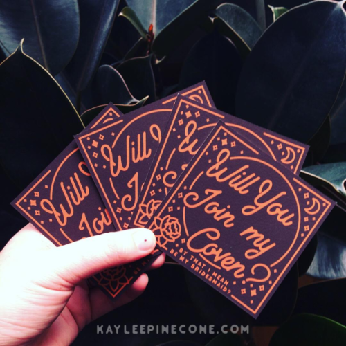 kayleepinecone:I’m getting married in a few months! I designed these cards and put together some lit