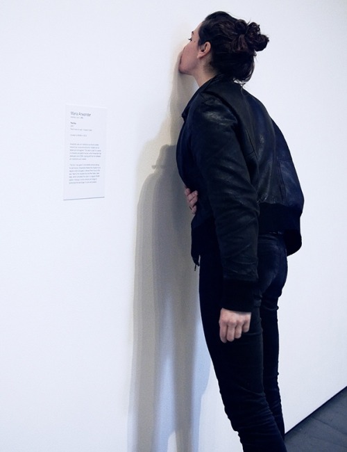 sexpansion:  The Kiss ByMaria Anwander “The Kiss” was given to the MoMA as a donation without asking for permission. I entered the museum as a regular visitor and gave an intense French kiss to the wall. Next to the invisible kiss I then fixed a fake