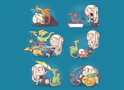 threadless:  “Crazy Dragon Lady“