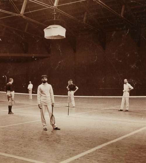 Indoor tennis in New York. C. 1898