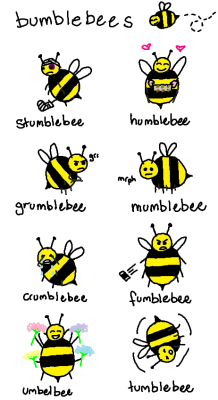 fairysprouht:  a collection of little bumblebees