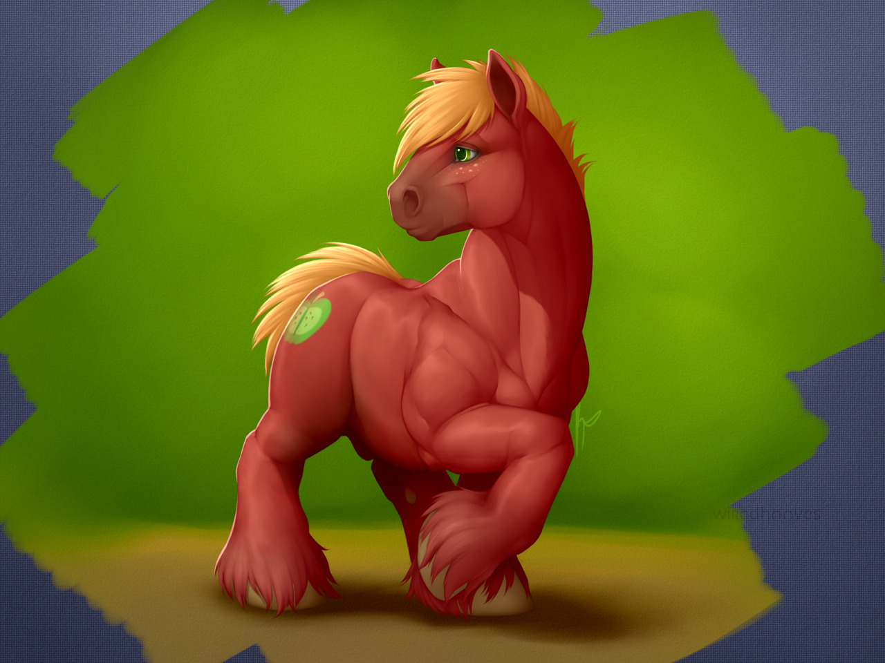 wiredhooves:  Big Boy Portrait Didnâ€™t do ponies for a while, huh? I know,