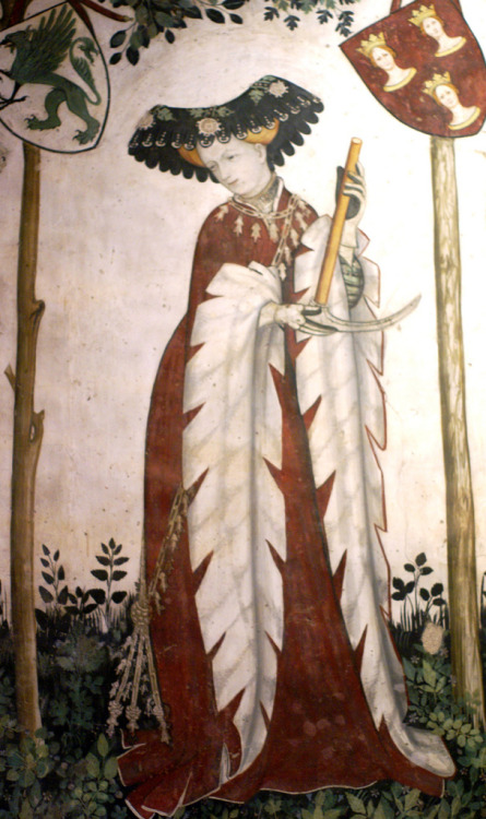 jeannepompadour:Frecoes from Castello della Manta, attributed to the anonymous Master of Castello de
