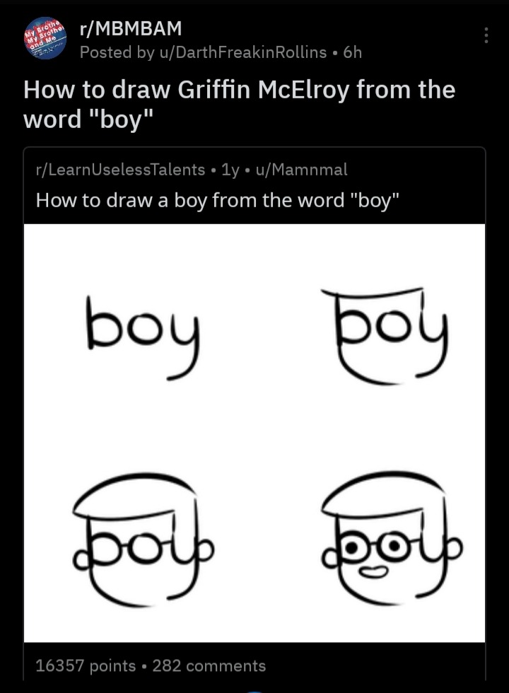 just-like-griffin: The word “boy” looks just like griffin! 