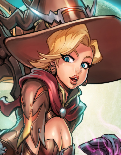 Porn Pics reiquintero:  Overwatch Witch Mercy &