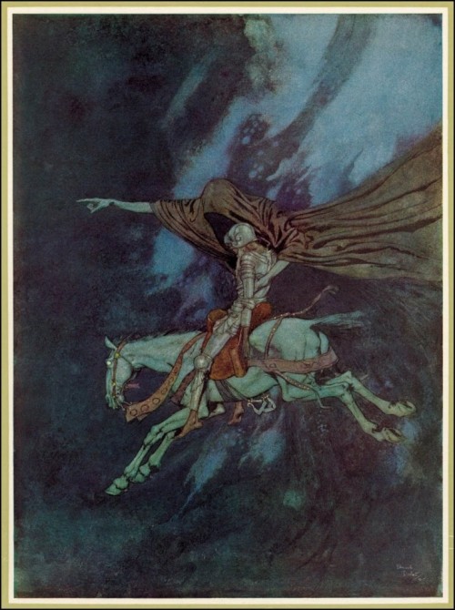 misswallflower: Emund Dulac’s illustrations from ‘The Poetical Works Of Edgar Allan Poe&