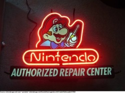 suppermariobroth:  Neon sign distributed by Nintendo to authorized repair centers qualified to perform repairs of Nintendo consoles in the 1990s.