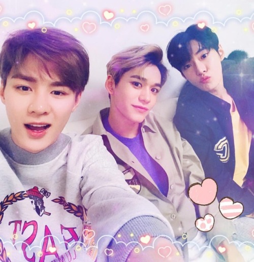 An iconic trio! #QianKun #Kun #Lucas #Yukhei #Doyoung #NCT #NCT2018 #Cute