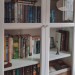 bookscoffeedzen:Home library 📖 For now I have more than 150 books in 6 languages. I want more 💪
