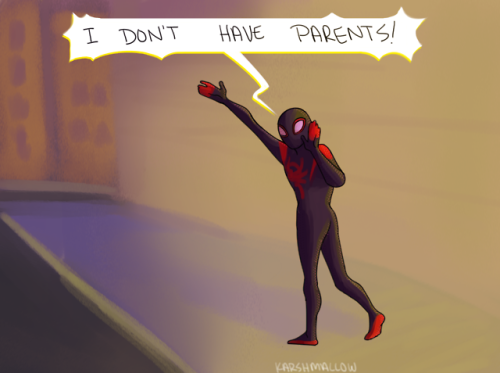 theweefreewomen: karshmallow: Miles “Who’s Morales?” Morales [id: a comic of Miles Morales in his Sp