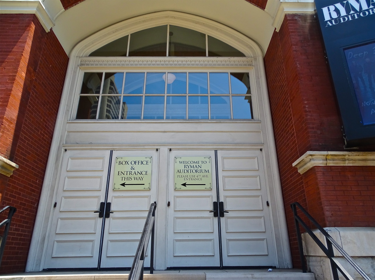 The Mother Church of Bluegrass
(Front doors to the Ryman Auditorium / Nashville, Tennessee / Julie Cook / 2015)