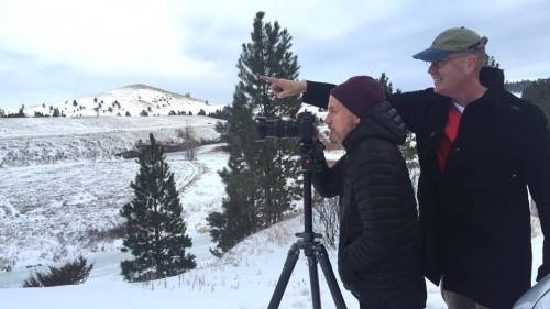 Shooting with Thomas Jayne. in Montana . Bloody cold !! #Montana #rockymountains #elkfordinner #snow