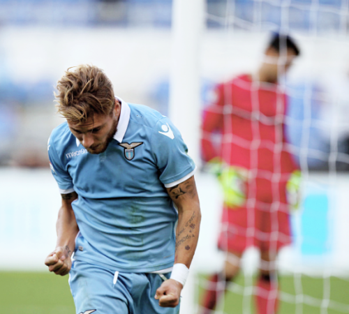 Ciro Immobile celebrates his goal from penalty in the 97th minute against Bologna FC | ©