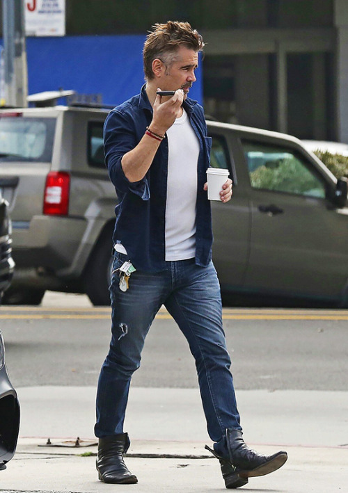 colinfarrellsource:Colin Farrell heads out for a coffee on 12th March 2018, in Los Angeles.