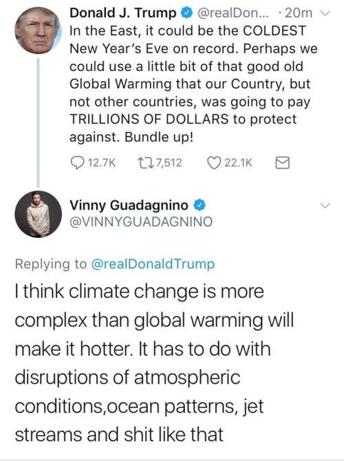 averagefairy:  when vinny from jersey shore is more educated on climate change than the actual president