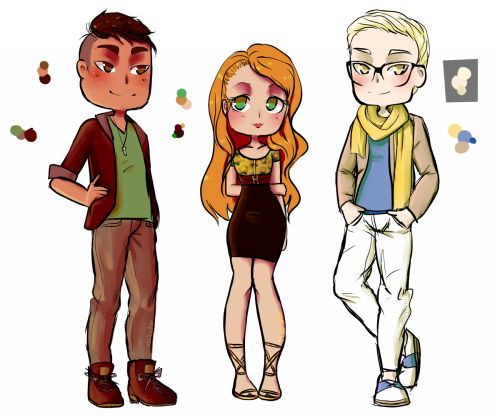 Alt. Ashlynn and Holly with some EAH boys + the Charmings!im trash at drawing guys im sorry