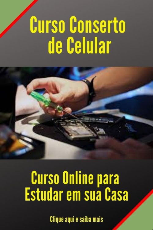 Estude no Conforto de sua Casa Curso completo de manutenção e reparo de celulares com mais de 210 au