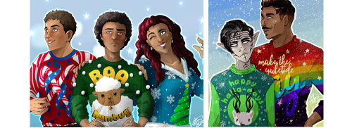 sssamsondraws: ⭐ Ugly Sweater Commissions Compilation ⭐ I think a couple still need to get posted, B