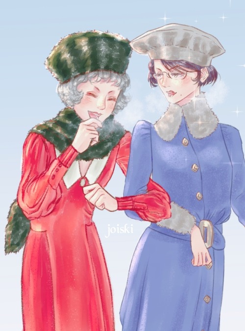 Happy New Year, tumblr~! Bayonetta and Jeanne as Edwardian ladies strolling in the glistening sunris