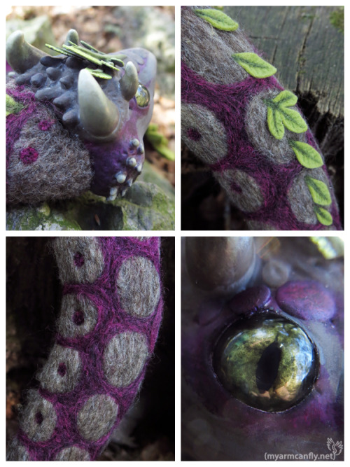 myarmcanfly: One of a Kind - Nidhogg It’s official - this is the largest felted piece I’