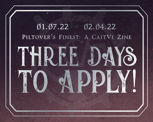 JUST THREE DAYS LEFT TO APPLY!MERCH || WRITER || ARTISTApplications will run until 11:59 pm EST on F