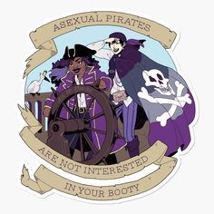 LET’S GO ASEXUAL PIRATESart by evekajander on instagram