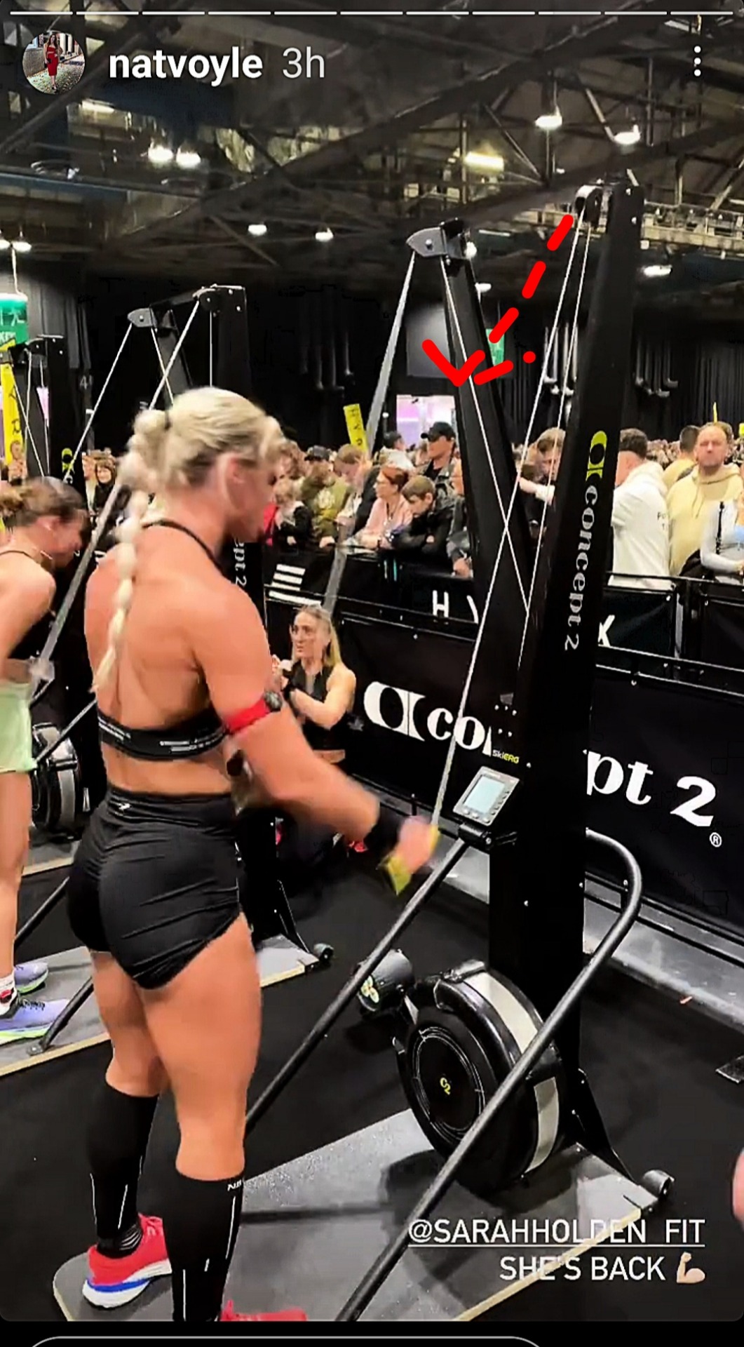 And there's Sam Heughan watching Sarah Holden compete at Hyrox Glasgow