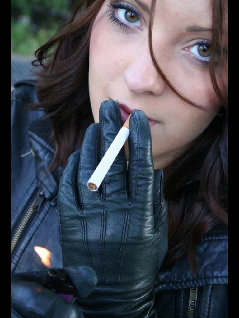 Leather Gloved Smoking