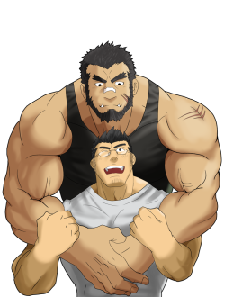 bara-detectives:  art by メテメテ .  Just melted inside when I saw this. This amazing fan art of Daisuke Takefuji (Beast) and  Kouju (Kouki-San) from Takeshi Matsu’s “My Beast”  by メテメテ (MeteMete) from his pixiv. Source: My beast