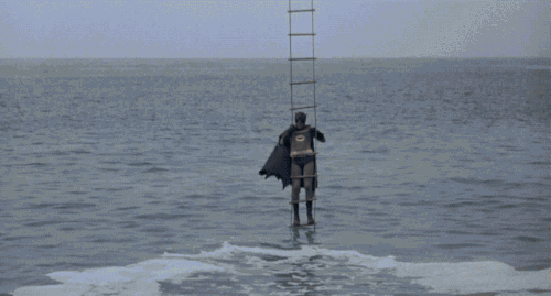 gameraboy:  Presenting the most epic fight ever, Batman vs. Shark!  From Batman the Movie (1966)