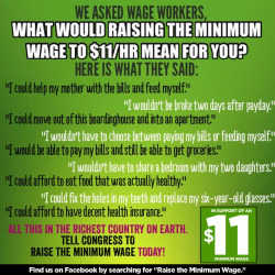 mandopony:  roguesareth:  radicaltitania:  cooltobecrazy:  I WOULDN’T HAVE TO CHOOSE BETWEEN PAYING MY BILLS OR FEEDING MYSELF.  It happens. EVERY. SINGLE. DAY.  If you raise Minimum wage you also need to adjust every other wage level. Minimum wage