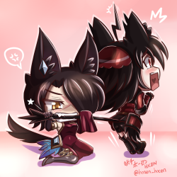 hocen-hosen:  RWBY - Chibi Cinder n’ Chibi Raven~&lt;3&lt;3 Tweet~https://twitter.com/hosen_hocen/status/964560124739121152 