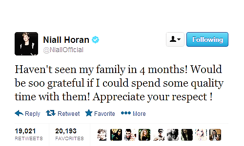  Respect Niall’s privacy please. - 09.11.2013 I&rsquo;m a directioner, but