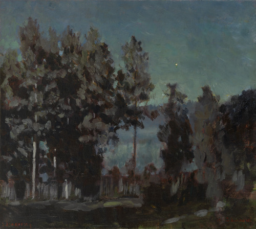 Lake at Night  -   Stanislav Zhukovsky ,1919Russian, 1873 - 1944 Oil on canvas