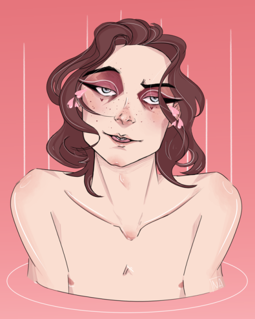 crydamoure wearing one of itslikelymakeup’s valentine’s looks ;; i might do roule too if i find a fi