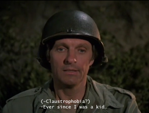 ilivejustinmyownworld:  this is literally one of my favorite scenes in M*A*S*H not only as a fellow claustrophobic but specially because of what col Potter tells Hawkeye. that “nobody’s gonna force you to do what you can’t do”. those words are