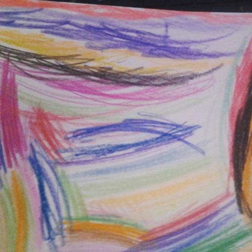 6yr old’s “abstract art”. ♥ #art #artistic #colorful #coloring #crayola #crayons #